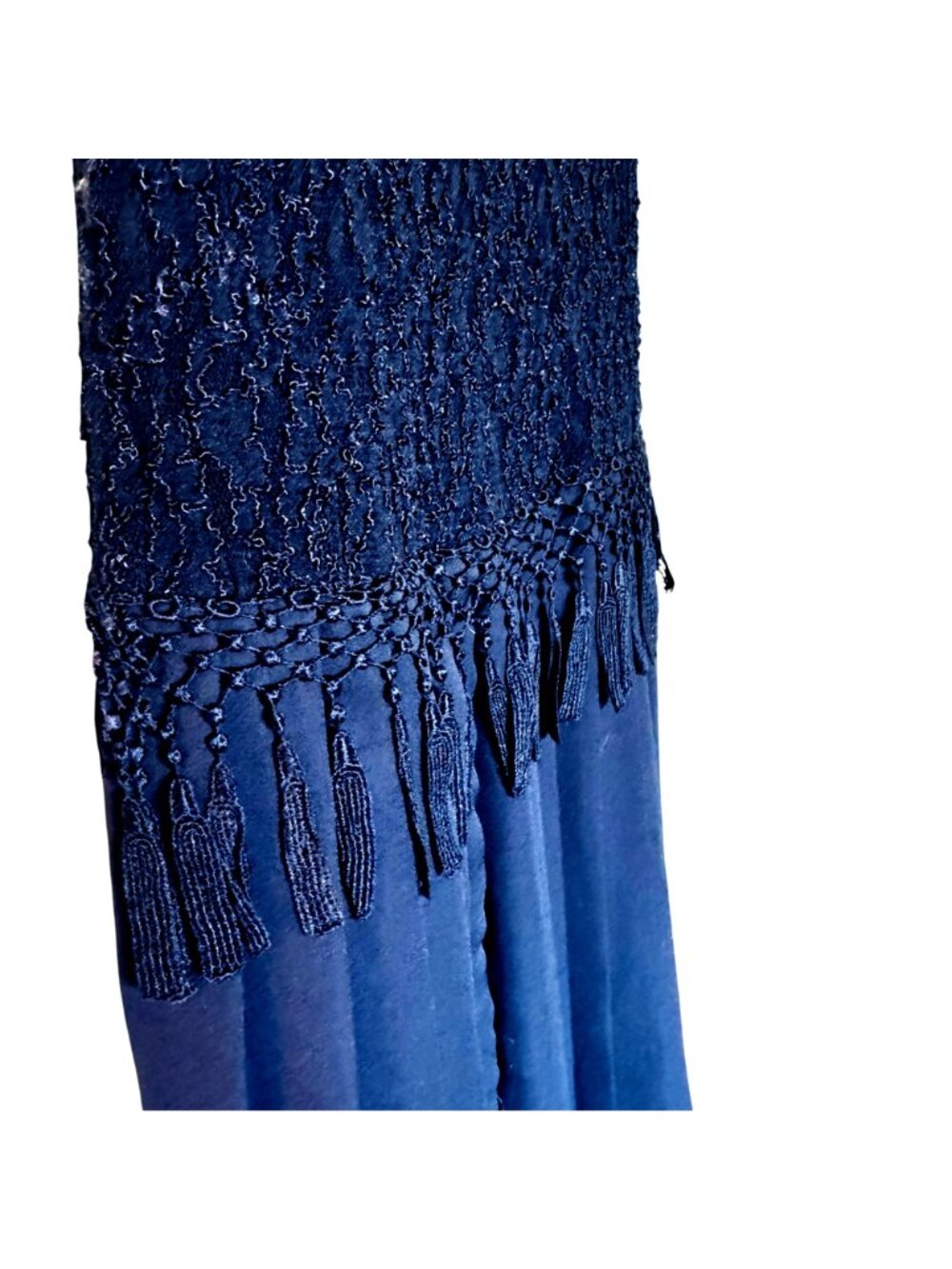 Vintage 80s Sans Souci Black Size Small Maxi Dress Sheer Panel Carwash Skirt - Picture 6 of 13